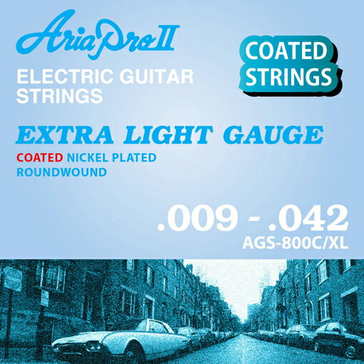 Aria AGS-800C/XL を 1set エレキギター コーティング弦