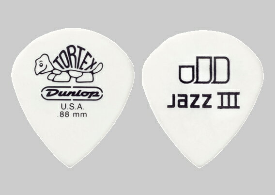 Dunlop 478R Tortex Jazz III White ギターピック 12枚セット 0.73