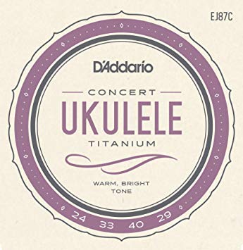 D 039 Addario EJ87C Titanium Ukulele, Concert を 1set ダダリオ コンサートウクレレ弦