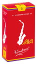 Vandoren Altoサックス用ジャバ ファイルド レッドカット 10枚入り バンドーレン リード 2.5 (SR2625R)