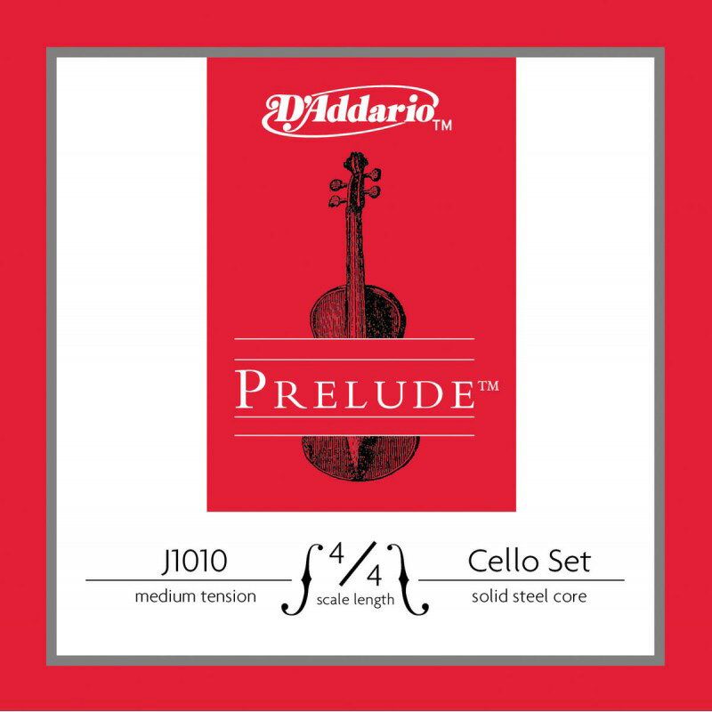 Prelude Cello Stringsは芯線にソリッドスチールの単線を採用し、 耐久性、安定したピッチが特徴のチェロ弦です。 独自の製法により、通常のソリッドスチール芯線に比べ滑らかな弾き心地と温かみのある音が特徴で、 ビギナーにもお勧めの弦となっています。 Medium Tension Scale　4/4 A線は　J1011 A-nickel