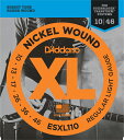 D'Addario ESXL110 (スタインバーガータイプのダブルボールエンド弦) エレキギター用