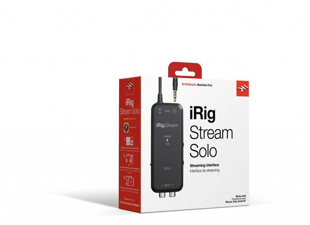 IK Multimedia iRig Stream Solo ライブ配信向けオーディオ・インタフェース