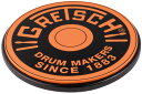 Gretsch Drums USA ラウンドバッジ・デザインの練習パッド。 12”サイズ、オレンジ/グレー2色です。 裏面には滑り止めと、8mm径ネジが付いており、スタンドにマウントできます。