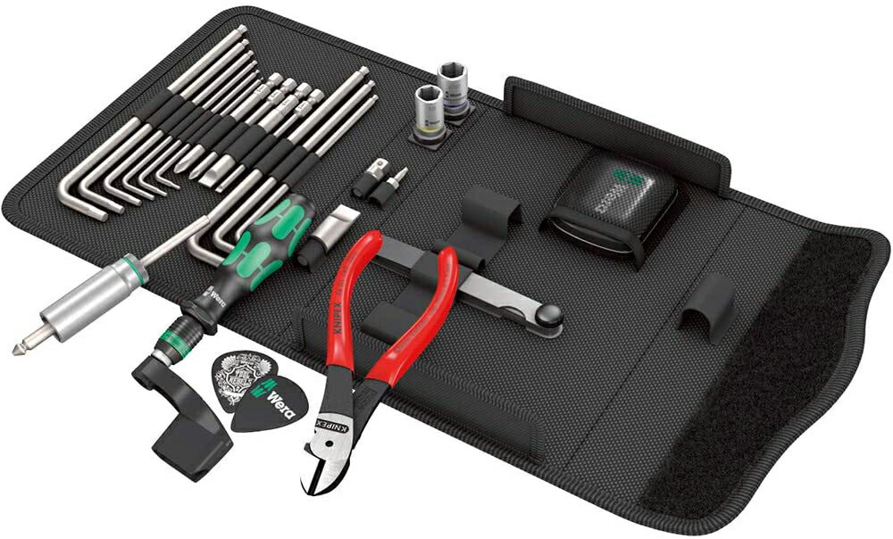 WERA ヴェラ ギター メンテナンス 工具セット GUITAR KIT 弦交換 弦高 オクターブ ネック調整 ミリ/インチ規格対応