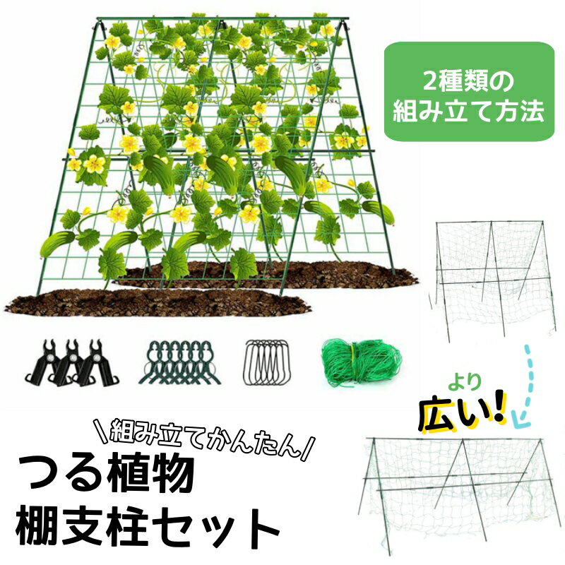 【ポイント5倍】棚支柱セット つる植物棚支柱セット 組み立てかんたん 2種類設置方法 設置サイズ 棚 支柱 キュウリ …