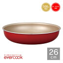 【更にP4倍あり4/27 9:59迄】evercook エバークック IH対応 着脱フライパン26cm レッド EIDFP26RD2 ドウシシャ 500日保証 ／ evercook エバークック フライパン 焦げ付かない こびりつかない ドウシシャ DOSHISHA 長持ち 丈夫 母の日 プレゼント 着脱 選べる PFOA不使用