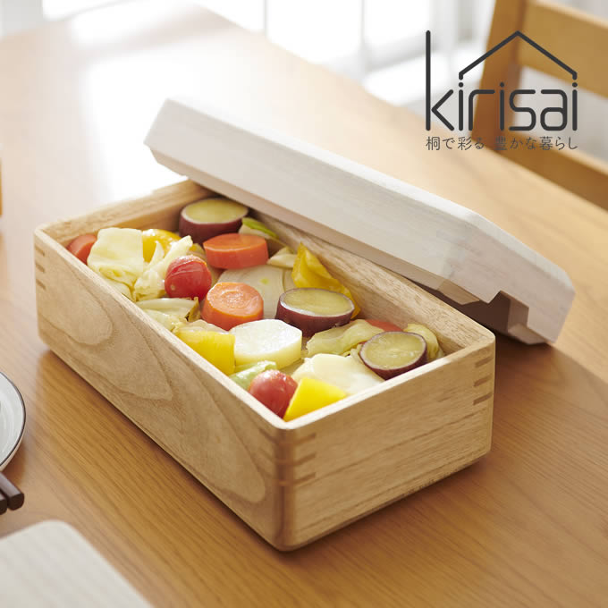 KIRISAI 桐のレンジでむし鉢 OSM-1 オスマック ／ せいろ 桐 木製 保存容器 水洗い可能 洗える すのこ ..