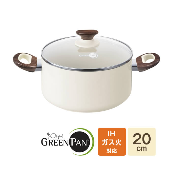 GREEN PAN ꡼ѥ åɥӡ 㥻 20cm դ CC001016-001 ꡼ѥ  б IH...