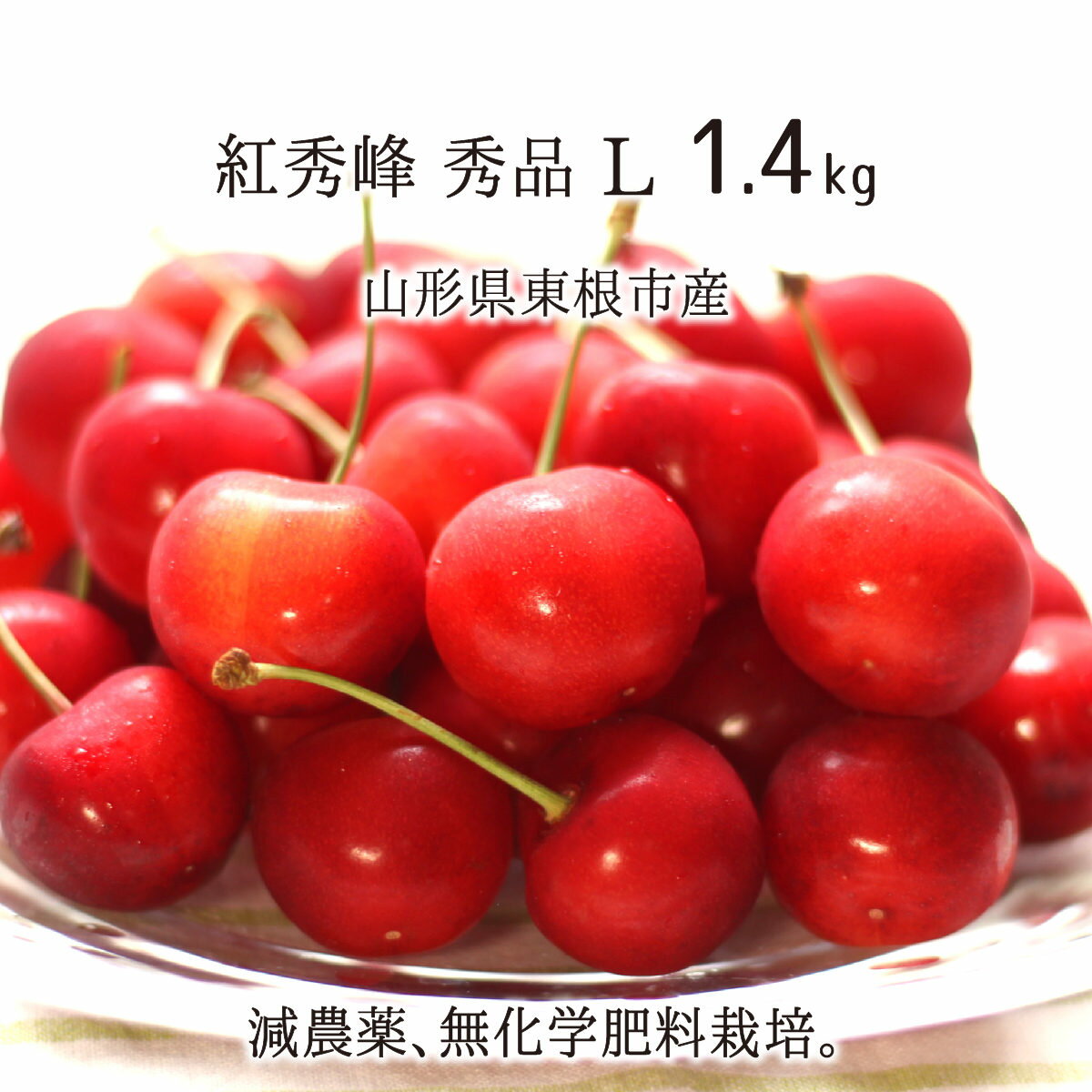 紅秀峰 秀品 L 1.4kg 特別栽培 さくらんぼ 山形県東根市産 減農薬 無化学肥料 6月下旬～7月上旬 朝採り当日発送 送料無料のサムネイル