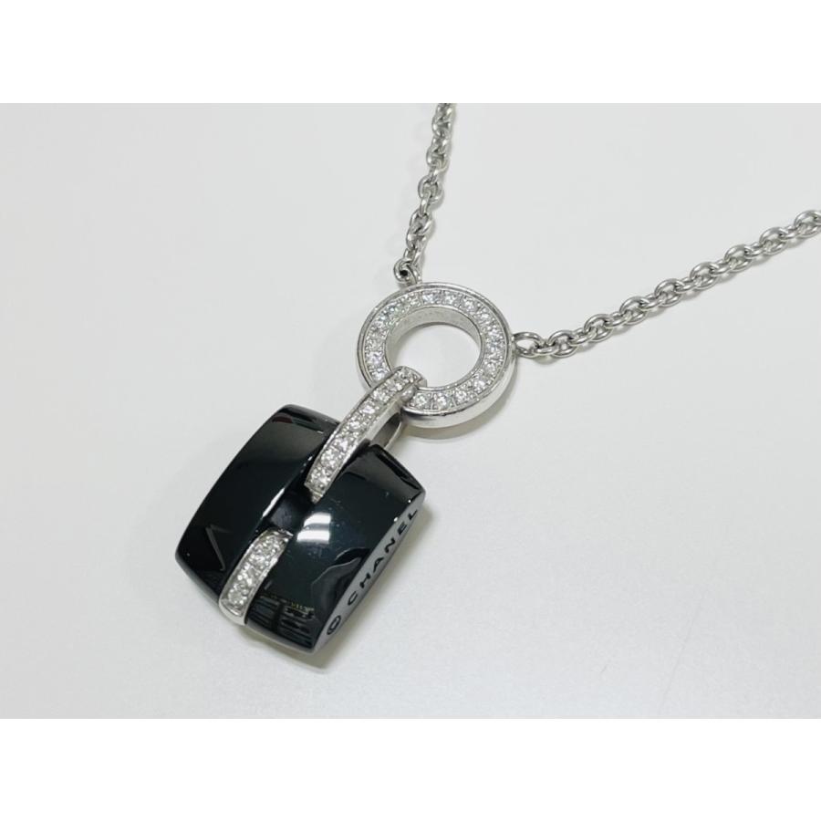 【中古】CHANEL シャネル ウルトラコレクション ネックレス K18WG×セラミック ダイヤモンド ブラック×ホワイトゴールド アクセサリー