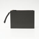 【中古】GUCCI グッチ マイクロ グッチシマ ソフト レザー マルゴー ポーチ 544477 クラッチバッグ ブラウン×シルバー アウトレット メンズ