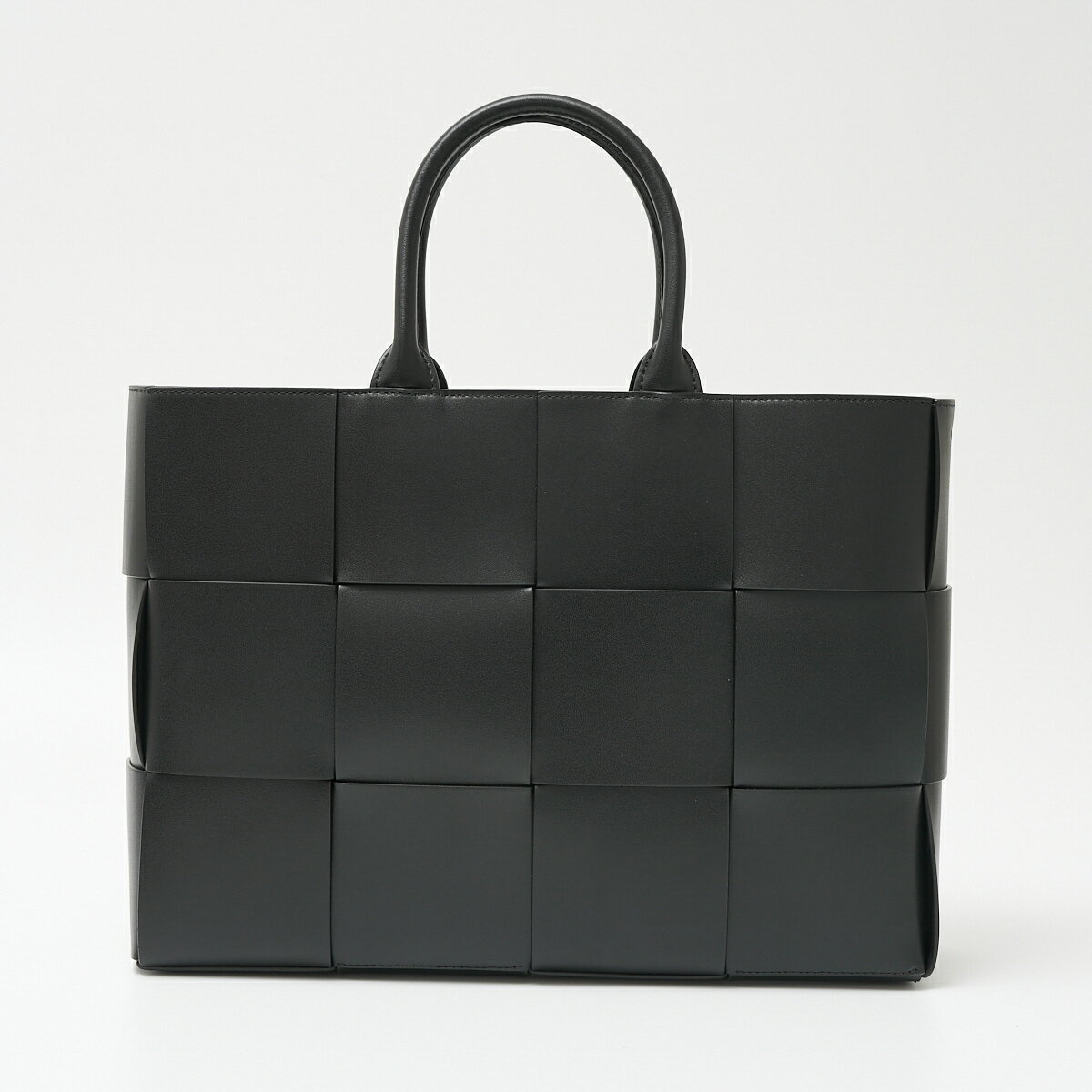 【中古】BOTTEGA VENETA ボッテガヴェネタ ミディアム アルコ トートバッグ 729244VB1K08480 ハンドバッグ カーフスキン×スエード ブラック×シルバー