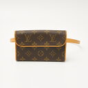 【中古】LOUIS VUITTON ルイヴィトン ポシェット・フロランティーヌ M51855 ウエストポーチ ミニバッグ モノグラム×レザー ブラウン