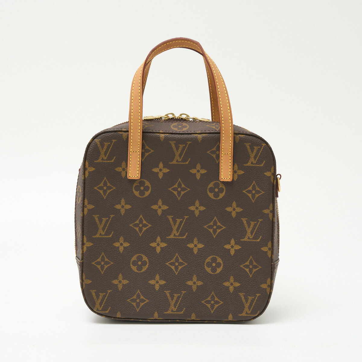 LOUIS VUITTON ルイヴィトン スポンティーニ M47500 ミニ ハンドバッグ モノグラム・キャンバス×レザー ブラウン×ゴールド レディース