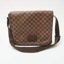 【中古】LOUIS VUITTON ルイヴィトン ブルックリン MM N51211 ショルダーバッグ 斜め掛け ダミエ・キャンバス×レザー ブラウン レディース