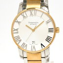 【中古】【1年間保証】TIFFANY&Co. ティファニー アトラス ドーム Z1800.68.15A21A00A SS ホワイト×イエローゴールド×シルバー 自動巻 腕時計(2)