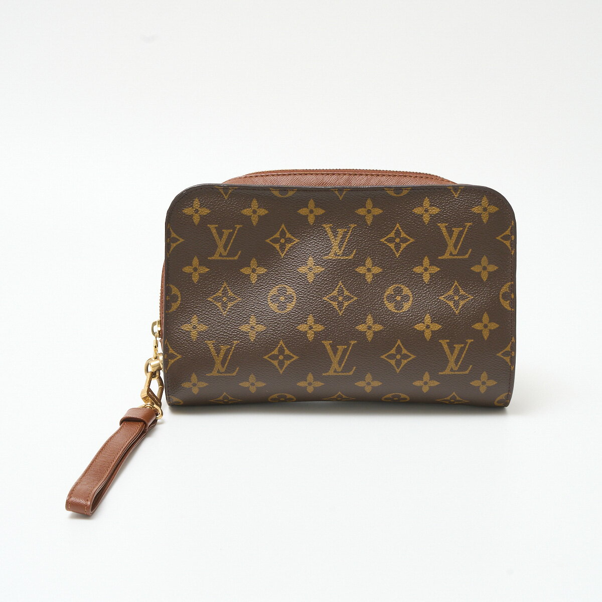 【中古】LOUIS VUITTON ルイヴィトン オルセー M51790 ハンド クラッチ セカンドバッグ モノグラム・キャンバス×レザー ブラウン×ゴールド金具