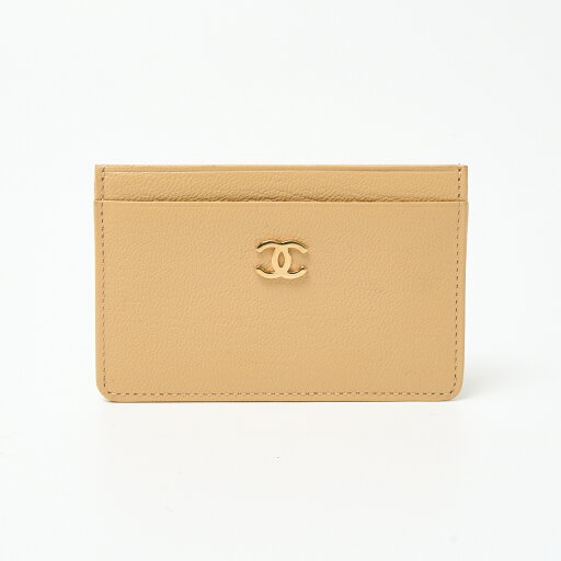 【中古】CHANEL シャネル クレジット カードホルダー A11837Y01831 6番台 名刺入れ パスケース レザー ベージュ×ゴールド金具 ココマーク 【中古】CHANEL シャネル クレジット カードホルダー A11837Y01831 6番台 名刺入れ パスケース レザー ベージュ×ゴールド金具 ココマーク