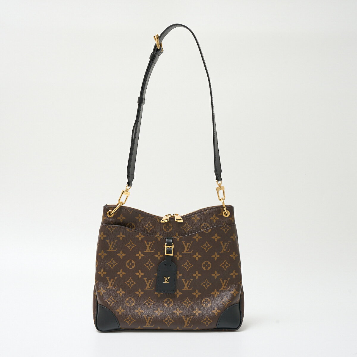 LOUIS VUITTON ルイヴィトン オデオンNM MM M45352 ショルダーバッグ モノグラム・キャンバス×レザー ブラウン×ブラック×ゴールド金具