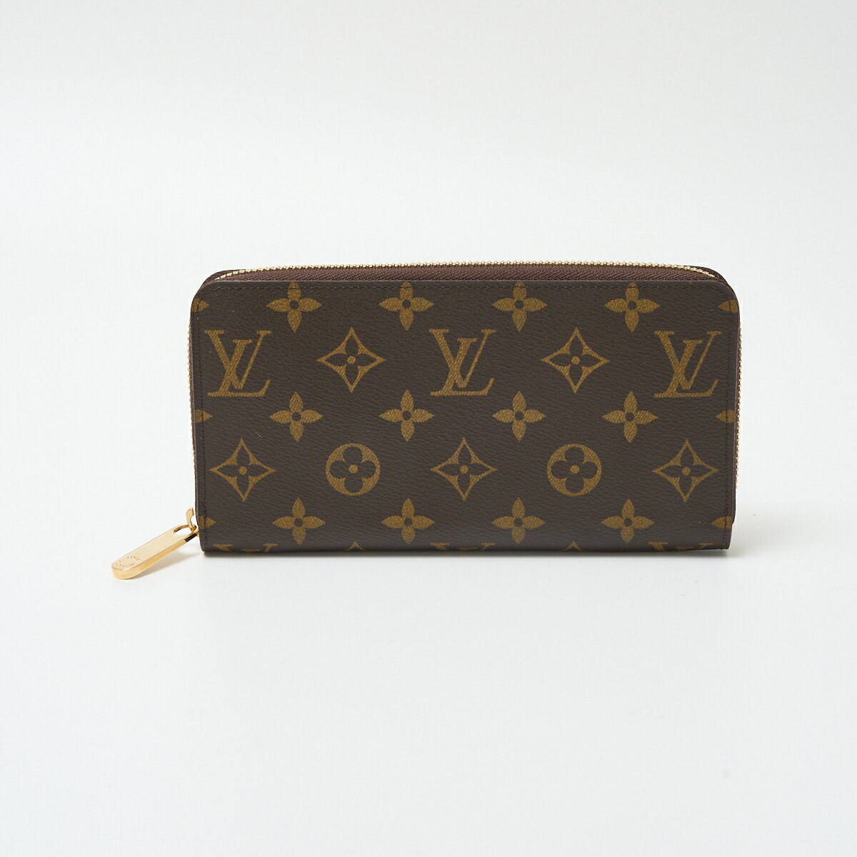 【中古】LOUIS VUITTON ルイヴィトン ジッピー・ウォレット M42616 ロングウォレット 長財布 モノグラム・キャンバス×レザー ブラウン×ゴールド