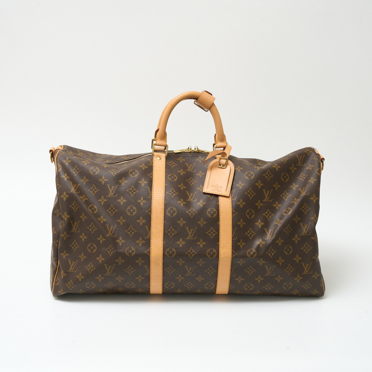 LOUIS VUITTON ルイヴィトン キーポル バンドリエール55 M41414 ボストンバッグ モノグラム・キャンバス×レザー ブラウン×ゴールド