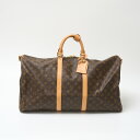 【中古】LOUIS VUITTON ルイヴィトン キーポル バンドリエール55 M41414 ボストンバッグ モノグラム・キャンバス×レザー ブラウン×ゴールド