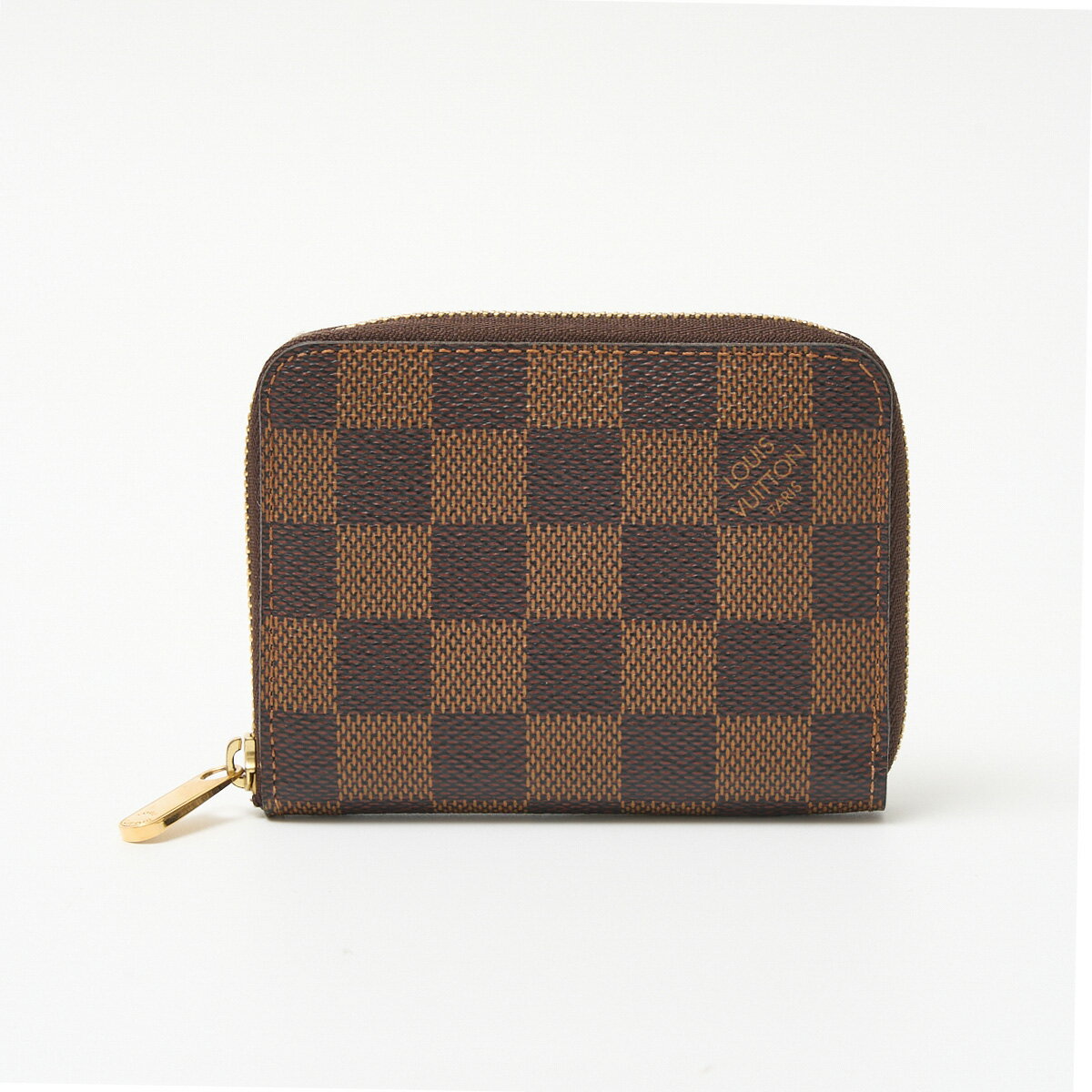 【中古】LOUIS VUITTON ルイヴィトン ジッピー・コインパース N63070 コンパクト ウォレット ケース 小銭入れ ダミエ×レザー ブラウン