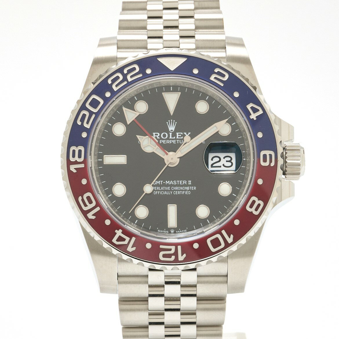 ROLEX ロレックス GMTマスターII 126710BLRO ランダム番 SS ブラック文字盤×レッド/ブルー×シルバー 自動巻き 腕時計
