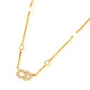 【中古】CHRISTIANDIOR クリスチャンディオール CDシグネチャー パール ネックレス ペンダント GP×クリスタル ゴールド×ホワイト アクセサリー
