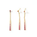 【中古】カラーストーン ペンダントトップ&ピアス K18YG 色石 0.50ct 0.50ct×2 イエローゴールド×ピンク ネックレス ジュエリー アクセサリ...