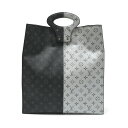 【中古】LOUIS VUITTON ルイヴィトン スプリット・トート M43816 ハンドバッグ モノグラム・エクリプス×レザー ブラック×グレー バイカラー