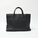 【中古】CHANEL シャネル ココマーク 2WAY レザー トートバッグ 10番台 ショルダーBAG レザー×ナイロン ブラック×シルバー メンズ レディース(4)