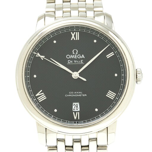 【中古】【1年間保証】OMEGA オメガ デ・ヴィル プレステージ コーアクシャル 424.10.40.20.01.002 SS ブラック文字盤×シルバー 自動巻き 腕時計 【中古】【1年間保証】OMEGA オメガ デ・ヴィル プレステージ コーアクシャル 424.10.40.20.01.002 SS ブラック文字盤×シルバー 自動巻き 腕時計