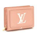 【中古】LOUIS VUITTON ルイヴィトン ポルトフォイユ・クレア M81649 ミニウォレット 二つ折り財布 モノグラム・アンプラント×レザー ピンク(4)
