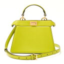 【中古】FENDI フェンディ ピーカブー ISeeU プチ 8BN335ABVE ミニ コンパクト 2WAY ハンド ショルダーバッグ ラムレザー グリーン×ゴールド(4)