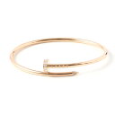 【中古】Cartier カルティエ ジュスト アン クル ブレスレット・スモールモデル B6065816 バングル K18PG/ダイヤモンド ピンクゴールド ア...