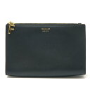 【中古】Salvatore Ferragamo サルヴァトーレ フェラガモ スモール ポーチ クラッチバッグ カーフレザー ブラック×ゴールド金具 レディース(4)