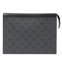 【中古】LOUIS VUITTON ルイヴィトン ポシェット・ヴォワヤージュ M69535 バッグ モノグラム・エクリプス リバース×レザー ブラック×グレー
