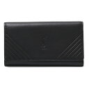 【中古】Yves Saint Laurent イヴ・サンローラン レザー キーケース コンパクト ミニ 鍵 4連 ブラック×ゴールド金具 小物 メンズ