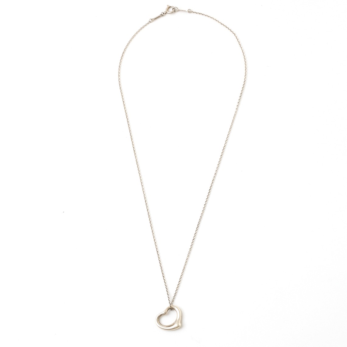 【中古】TIFFANY＆Co. ティファニー エルサ・ペレッティ オープン ハート ペンダント ネックレス SV925 シルバー アクセサリー ジュエリー