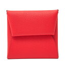 【中古】HERMES エルメス バスティア Y刻印(2020年頃製造) ウォレット 小銭入れ コインケース エヴァーカラー ルージュクー レッド レディース