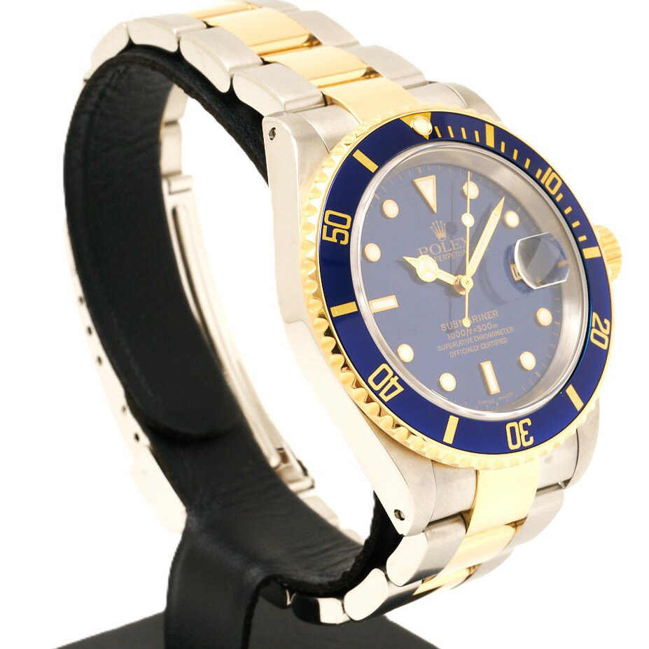 【中古】【1年間保証・仕上げ済】ROLEX ロレックス サブマリーナ デイト 16613 K番 SS×YG ブルー文字盤×ゴールド×シルバー 自動巻き 腕時計