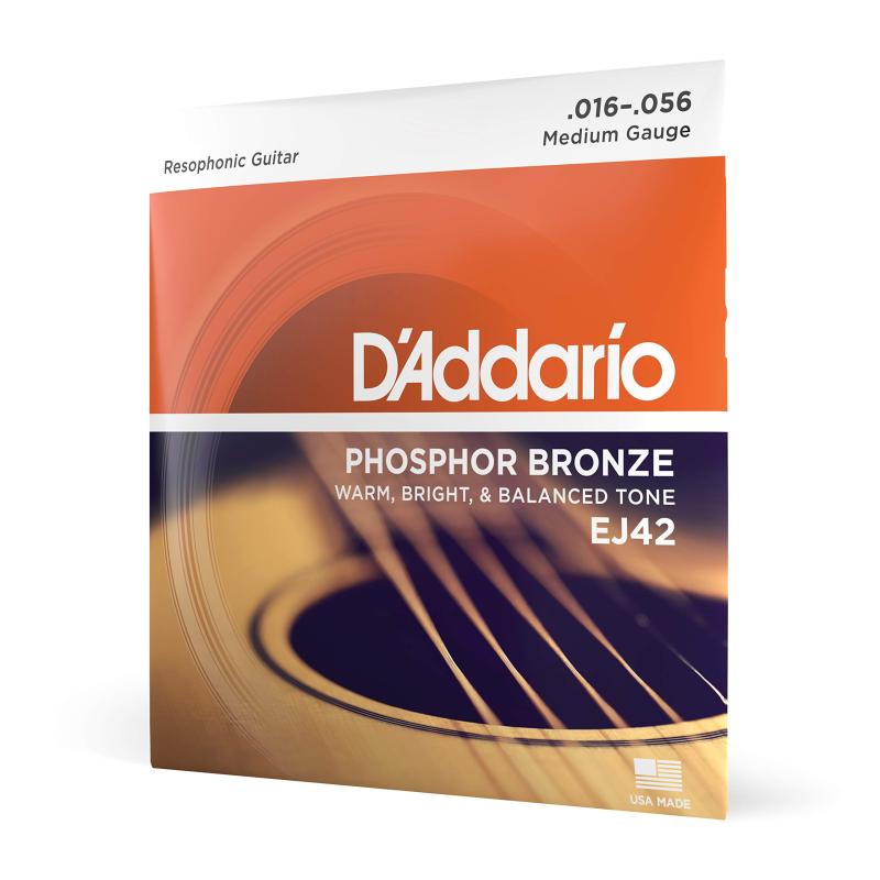 D 039 Addario ダダリオ アコースティックギター弦 フォスファーブロンズ Resophonic Guitar .016-.056 EJ42 【】