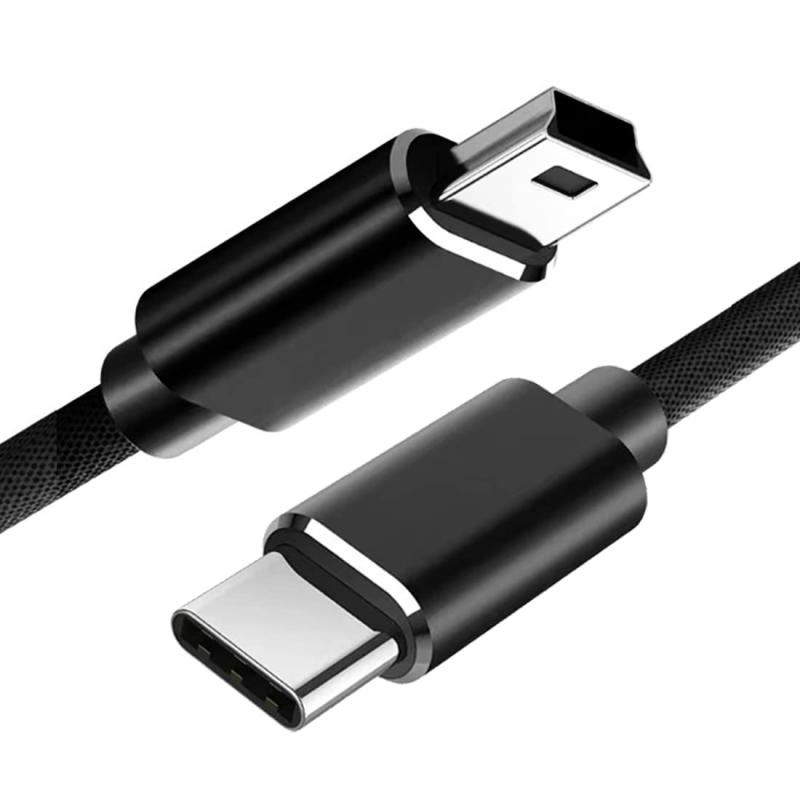 タイプCオス - miniBオス USB 2.0 ケーブル, SKZIRI USB C Mini Bケーブル USB コーデータ転送と充電同期 デジカメ ポータブルHDD MP3/MP4 GPSなどに適用USB Type-C(オス) -US...