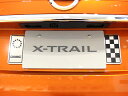 ニッサン X-TRAIL エクストレイル H29.6~ 専用 バックナンバーガーニッシュ DMMCチェッカー 2pcs