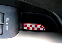 TOYOTA トヨタ PRIUS プリウス 専用 ドアポケットコースター Type チェッカー レッド+ホワイト 4pcsセット DMMC(2)