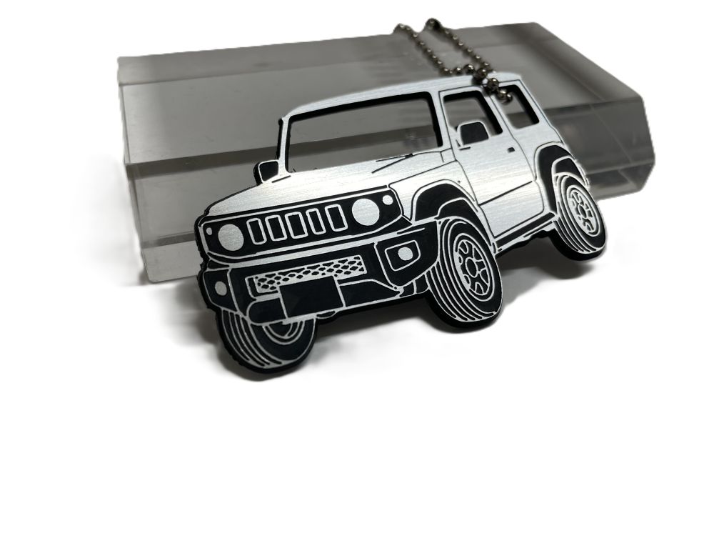 スズキ ジムニー jimnyキーホルダー（ボールチェーン付き）ブラッシュドシルバー DMMC