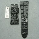 MAVERTEAM マーベルチーム 純正 27mm クロコダイル ブラック 時計バンド メンズ レザーバンド 腕時計 ベルト 時計ベルト 背ワニ ワニ革 本革 革ベルト ストラップ 腕時計 時計バンド 型押し 交換 交換ベルト 純正ベルト BONY TITAN-L/27/short 25-M-180