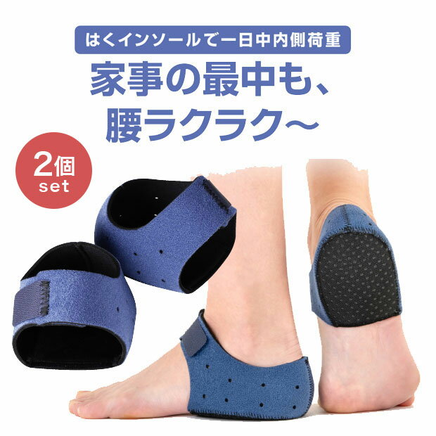 【LINE登録で200円OFF】【メーカー公式】 かかと インソール 高齢者向け 歩行サポート シニア用 靴ずれ防止 かかと痛み対策 内側荷重 歩きやすい靴 中敷き 衝撃吸収 健康サポート 足の疲れ 足裏サポート 立ち仕事 クッションインソール 家事ラクかかとインソール 2個組